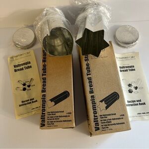 Pampered Chef NIB Valtrompia Bread Tube Cookie Cut Star⭐️ Heart❤️ Baking Shapes